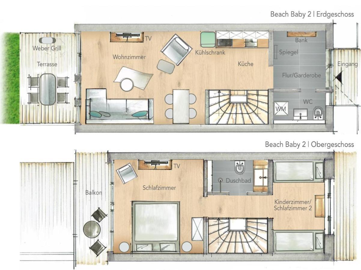 Ferienwohnung Beach Baby 2 Büsum Exterior foto